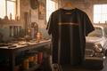 The OG Ran When Parked work shirt in vintage garage setting
